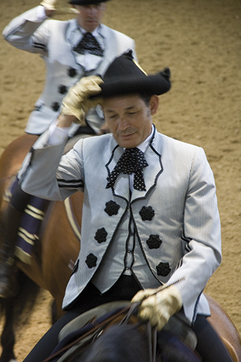 Rider in the show - The Andalusian Riding School in Jerez, Spain. Photo: Hanne Olsen