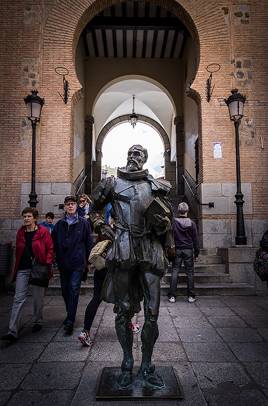 Day trip to Toledo - statue of Miguel Cervantes