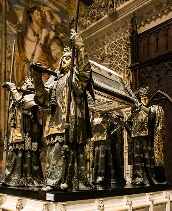 48 hours in Seville - Tomb of Columbus in Seville Cathedral