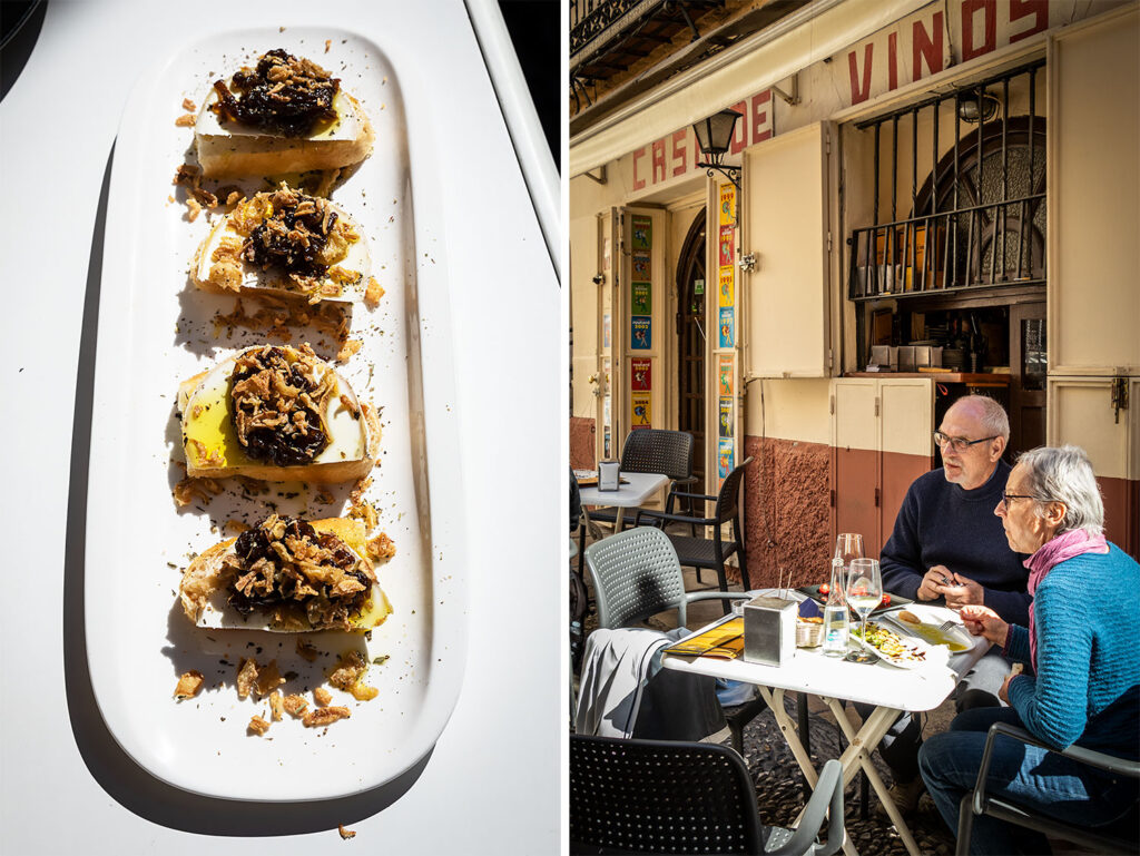 Great places to eat in Granada - you'll eat great tapas and drink great wine at Casa de Vinos