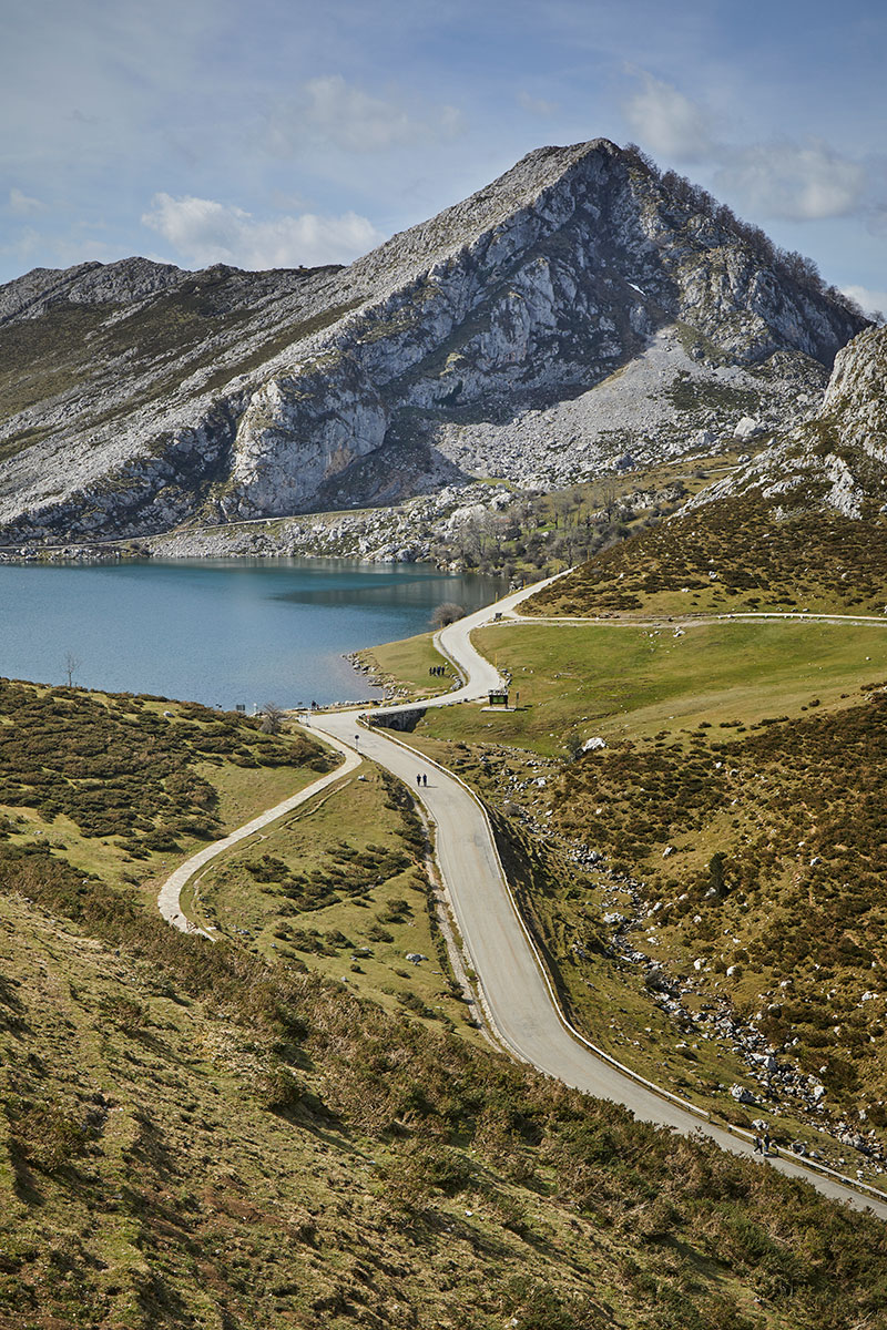 The Covadonga Lakes are known from the Vuelta a España cycling race