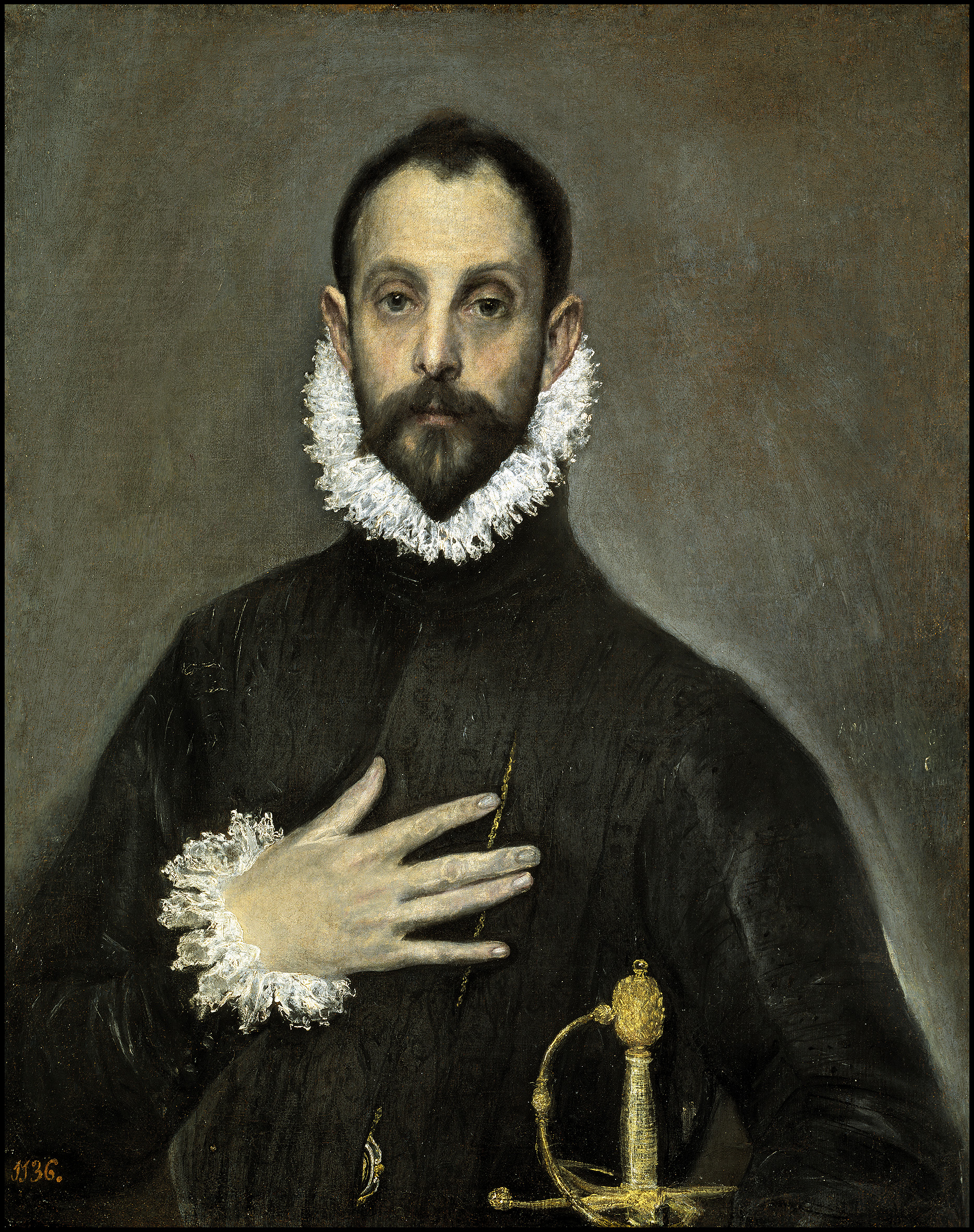 Noble con la mano en el pecho - El Greco - Museo del Prado de Madrid. Foto: © Museo Nacional del Prado