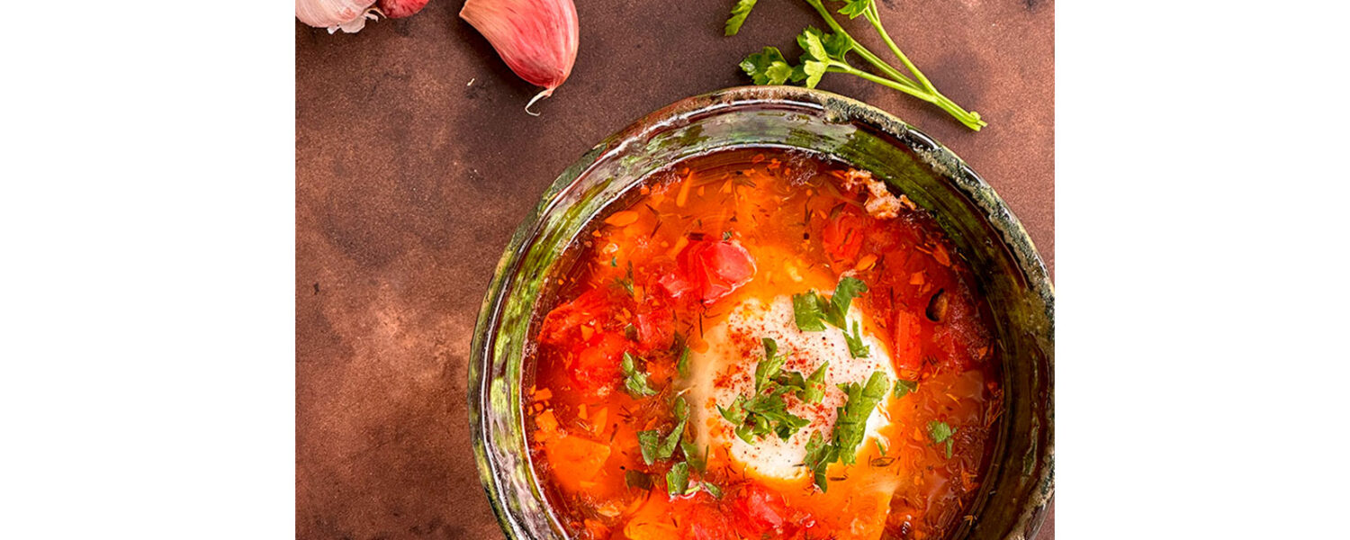 Spansk hvidløgssuppe - med porcheret æg