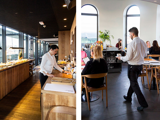 Puedes comer bien en el restaurante del Dear Hotel Madrid, en la última planta.