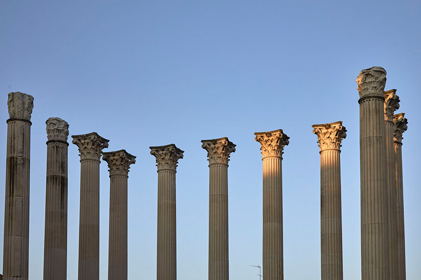 Det romerske tempel i Córdoba.