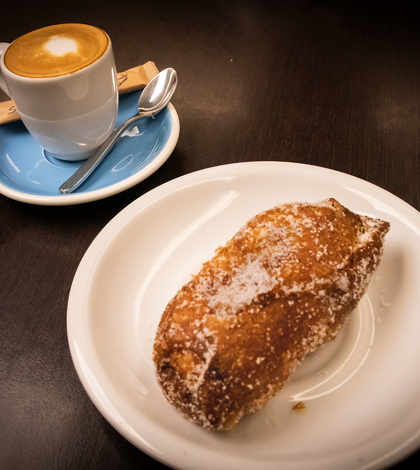 At the Casamoner café in Girona you can taste a sweet local breakfast favorite.
