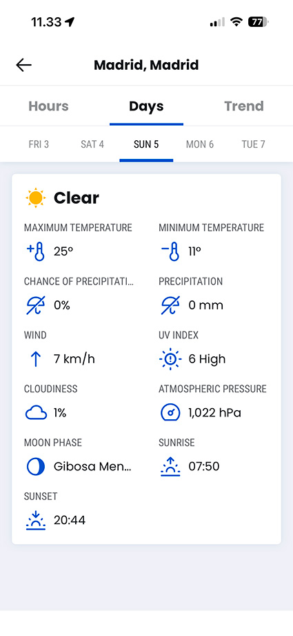 ElTiempo_App_a Tjek vejrudsigten på din ferie i Spanien med appen El Tiempo.